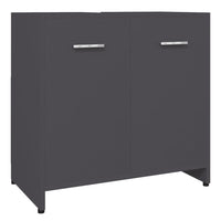 Thumbnail for Badezimmerschrank Grau 60x33x61 cm Holzwerkstoff