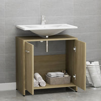 Thumbnail for Badezimmerschrank Sonoma-Eiche 60x33x61 cm Holzwerkstoff