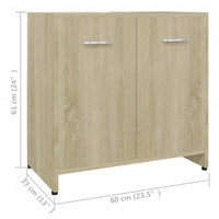 Thumbnail for Badezimmerschrank Sonoma-Eiche 60x33x61 cm Holzwerkstoff