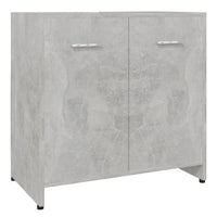 Thumbnail for Badezimmerschrank Betongrau 60x33x61 cm Holzwerkstoff