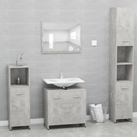 Thumbnail for Badezimmerschrank Betongrau 60x33x61 cm Holzwerkstoff