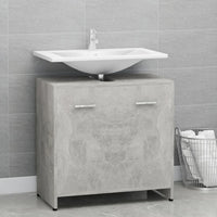Thumbnail for Badezimmerschrank Betongrau 60x33x61 cm Holzwerkstoff
