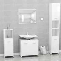 Thumbnail for Badezimmerschrank Hochglanz-Weiß 60x33x61 cm Holzwerkstoff