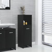 Thumbnail for Badezimmerschrank Schwarz 30x30x95 cm Holzwerkstoff