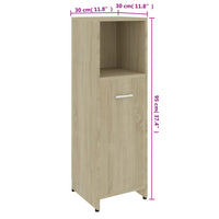 Thumbnail for Badezimmerschrank Sonoma-Eiche 30x30x95 cm Holzwerkstoff