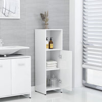 Thumbnail for Badezimmerschrank Hochglanz-Weiß 30x30x95 cm Holzwerkstoff