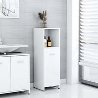Thumbnail for Badezimmerschrank Hochglanz-Weiß 30x30x95 cm Holzwerkstoff