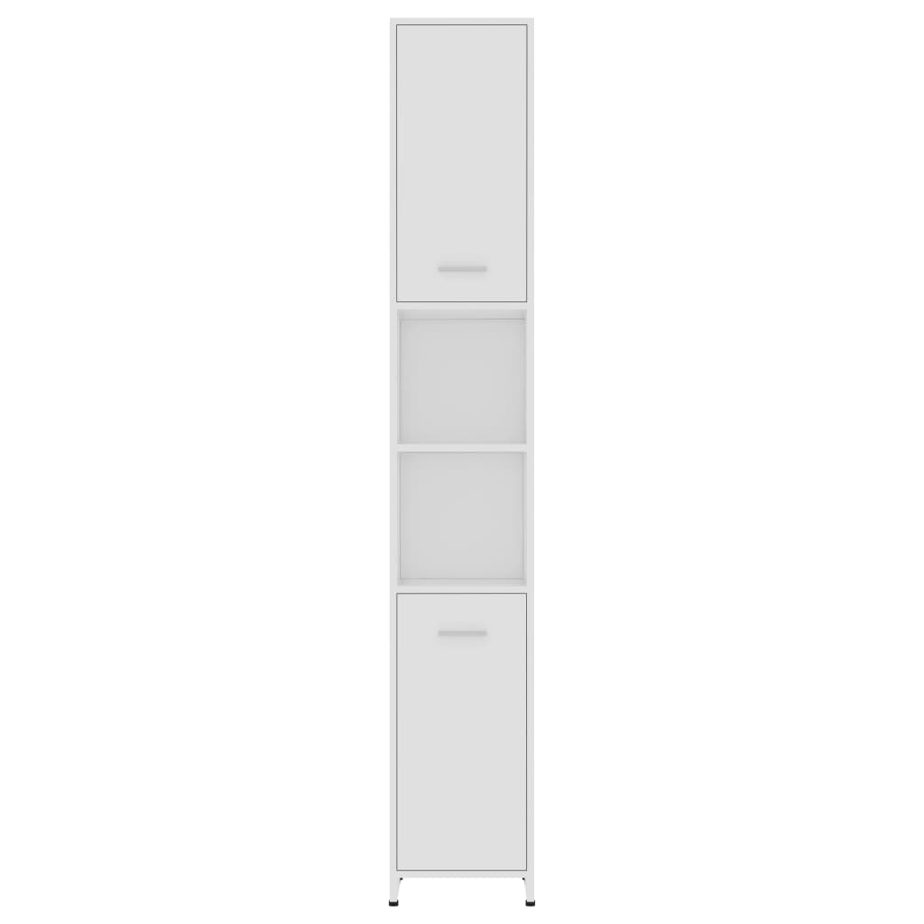 Badezimmerschrank Weiß 30x30x183,5 cm Holzwerkstoff