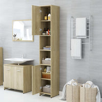 Thumbnail for Badezimmerschrank Sonoma-Eiche 30x30x183,5 cm Holzwerkstoff