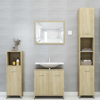 Thumbnail for Badezimmerschrank Sonoma-Eiche 30x30x183,5 cm Holzwerkstoff