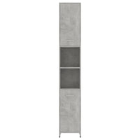 Thumbnail for Badezimmerschrank Betongrau 30x30x183,5 cm Holzwerkstoff