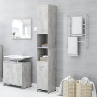 Thumbnail for Badezimmerschrank Betongrau 30x30x183,5 cm Holzwerkstoff