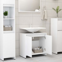 Thumbnail for Badezimmerschrank Weiß 60x33x61 cm Holzwerkstoff