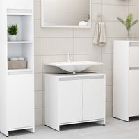 Thumbnail for Badezimmerschrank Weiß 60x33x61 cm Holzwerkstoff