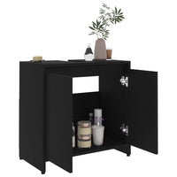 Thumbnail for Badezimmerschrank Schwarz 60x33x61 cm Holzwerkstoff