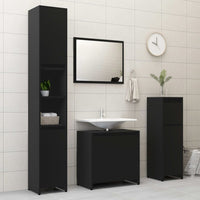 Thumbnail for Badezimmerschrank Schwarz 60x33x61 cm Holzwerkstoff
