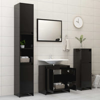 Thumbnail for Badezimmerschrank Schwarz 60x33x61 cm Holzwerkstoff