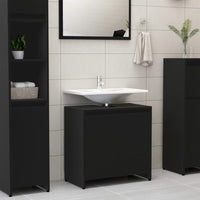 Thumbnail for Badezimmerschrank Schwarz 60x33x61 cm Holzwerkstoff
