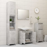 Thumbnail for Badezimmerschrank Betongrau 60x33x61 cm Holzwerkstoff