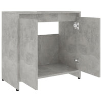 Thumbnail for Badezimmerschrank Betongrau 60x33x61 cm Holzwerkstoff