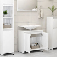 Thumbnail for Badezimmerschrank Hochglanz-Weiß 60x33x61 cm Holzwerkstoff