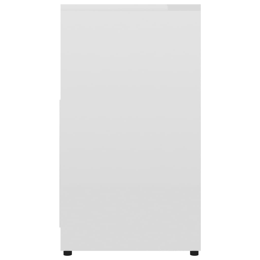 Badezimmerschrank Hochglanz-Weiß 60x33x61 cm Holzwerkstoff