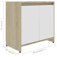 Thumbnail for Badezimmerschrank Hochglanz-Weiß 60x33x61 cm Holzwerkstoff