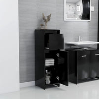 Thumbnail for Badezimmerschrank Schwarz 30x30x95 cm Holzwerkstoff