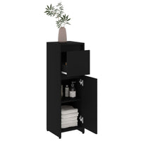 Thumbnail for Badezimmerschrank Schwarz 30x30x95 cm Holzwerkstoff