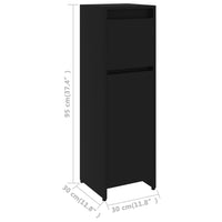 Thumbnail for Badezimmerschrank Schwarz 30x30x95 cm Holzwerkstoff