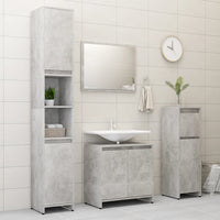 Thumbnail for Badezimmerschrank Betongrau 30x30x95 cm Holzwerkstoff