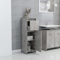 Thumbnail for Badezimmerschrank Betongrau 30x30x95 cm Holzwerkstoff