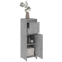 Thumbnail for Badezimmerschrank Betongrau 30x30x95 cm Holzwerkstoff