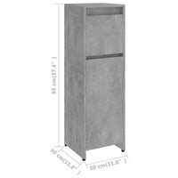 Thumbnail for Badezimmerschrank Betongrau 30x30x95 cm Holzwerkstoff