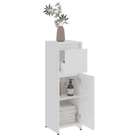 Thumbnail for Badezimmerschrank Hochglanz-Weiß 30x30x95 cm Holzwerkstoff
