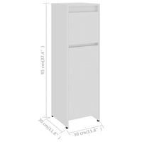 Thumbnail for Badezimmerschrank Hochglanz-Weiß 30x30x95 cm Holzwerkstoff