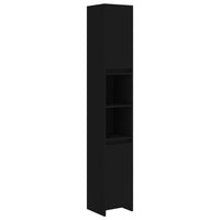Thumbnail for Badezimmerschrank Schwarz 30x30x183,5 cm Holzwerkstoff