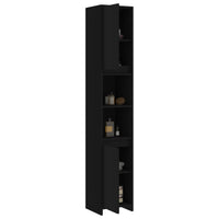 Thumbnail for Badezimmerschrank Schwarz 30x30x183,5 cm Holzwerkstoff