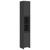 Thumbnail for Badezimmerschrank Grau 30x30x183,5 cm Holzwerkstoff