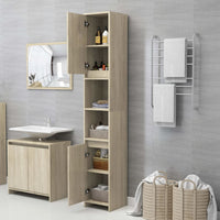 Thumbnail for Badezimmerschrank Sonoma-Eiche 30x30x183,5 cm Holzwerkstoff