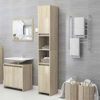 Thumbnail for Badezimmerschrank Sonoma-Eiche 30x30x183,5 cm Holzwerkstoff