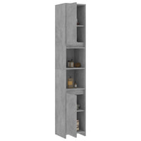 Thumbnail for Badezimmerschrank Betongrau 30x30x183,5 cm Holzwerkstoff