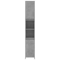 Thumbnail for Badezimmerschrank Betongrau 30x30x183,5 cm Holzwerkstoff