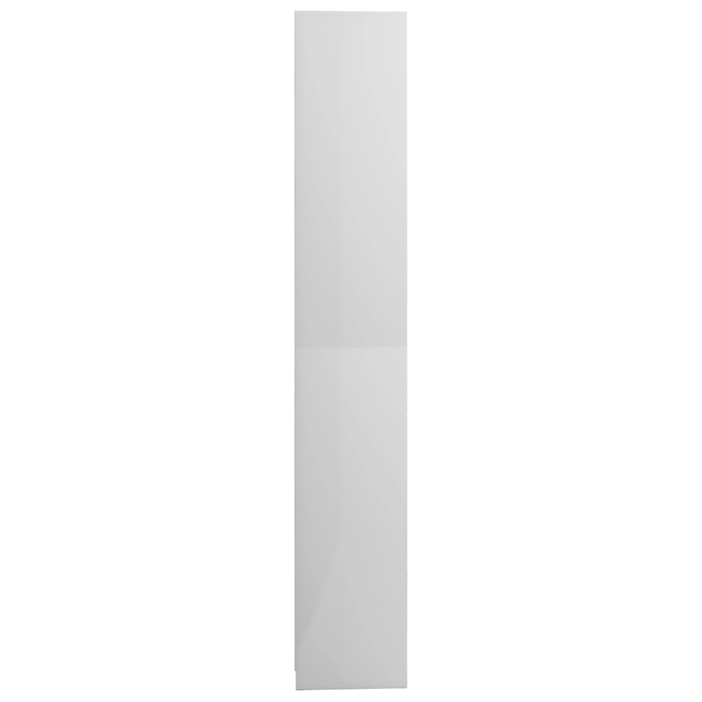 Badezimmerschrank Hochglanz-Weiß 30x30x183,5 cm Holzwerkstoff