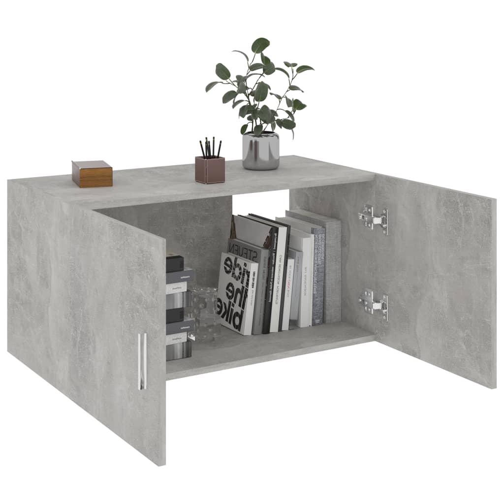 Wandschrank Betongrau 80 x 39 x 40 cm Spanplatte