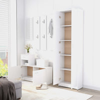 Thumbnail for Garderobenschrank Weiß 55x25x189 cm Holzwerkstoff