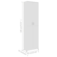 Thumbnail for Garderobenschrank Weiß 55x25x189 cm Holzwerkstoff