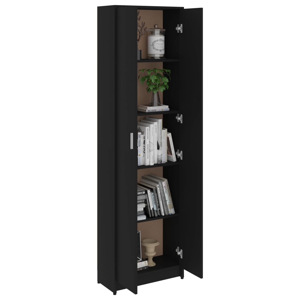 Garderobenschrank Schwarz 55x25x189 cm Spanplatte