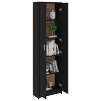 Thumbnail for Garderobenschrank Schwarz 55x25x189 cm Spanplatte