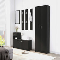 Thumbnail for Garderobenschrank Schwarz 55x25x189 cm Spanplatte